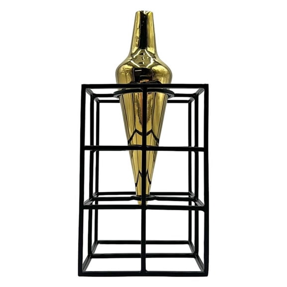 Pemberly Row Contemporary 11-inch Tall Amphora Cage Vase for Flowers