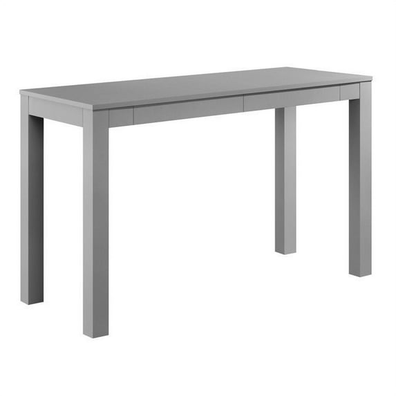 Pemberly Row Contemporary 2 Drawer Writing Desk in Gray