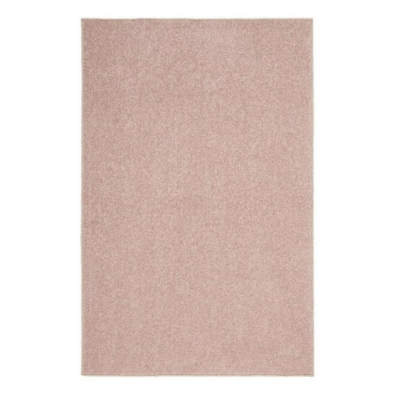 Pemberly Row Contemporary 2' x 4' Pink Fabric Outdoor Area Rug (2' x 4')