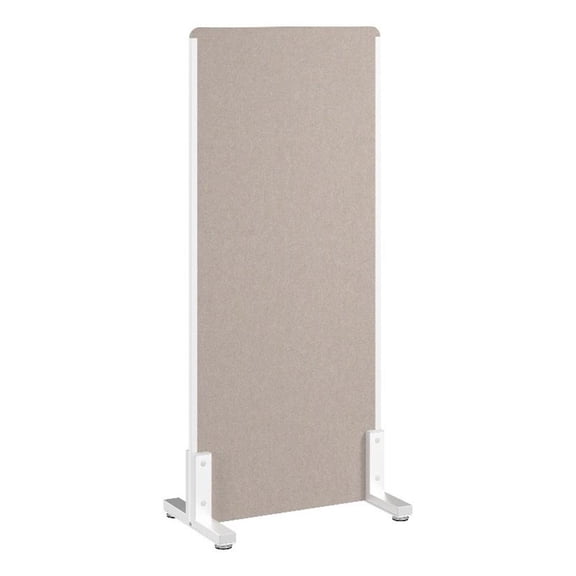 Pemberly Row Contemporary 24W x 55H Freestanding Privacy Screen in Beige