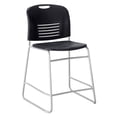 thumbnail image 1 of Pemberly Row Contemporary 25" Counter Drafting Chair in Black and Silver, 1 of 1