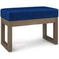 thumbnail image 1 of Pemberly Row Contemporary 26" Footstool Ottoman in Blue Velvet, 1 of 7