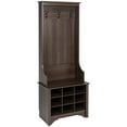 thumbnail image 1 of Pemberly Row Contemporary 27" Hall Tree with 9 Cubbies in Espresso, 1 of 7