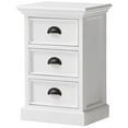 thumbnail image 1 of Pemberly Row Contemporary 3-Drawer Nightstand in Pure White Finish, 1 of 6