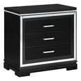 thumbnail image 1 of Pemberly Row Contemporary 3-Drawer Wood Nightstand in Black Finish, 1 of 10