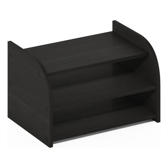 Pemberly Row Contemporary 3-Tier Desk Top Organizer in Espresso