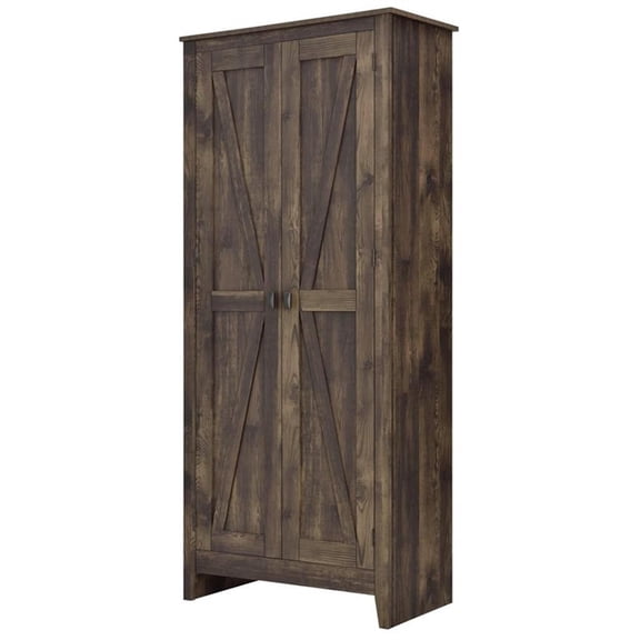 Pemberly Row Contemporary 31.5" Wide Storage Cabinet - Rustic