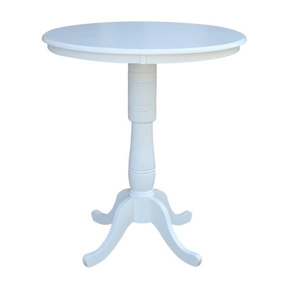 Pemberly Row Contemporary 36" Round Top Pedestal Table - 41.1"H