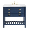 thumbnail image 1 of Pemberly Row Contemporary 37" Wood Single Bathroom Vanity Blue, 1 of 12
