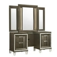 thumbnail image 1 of Pemberly Row Contemporary 3PC Vanity Set with LED Mirror in Copper, 1 of 10