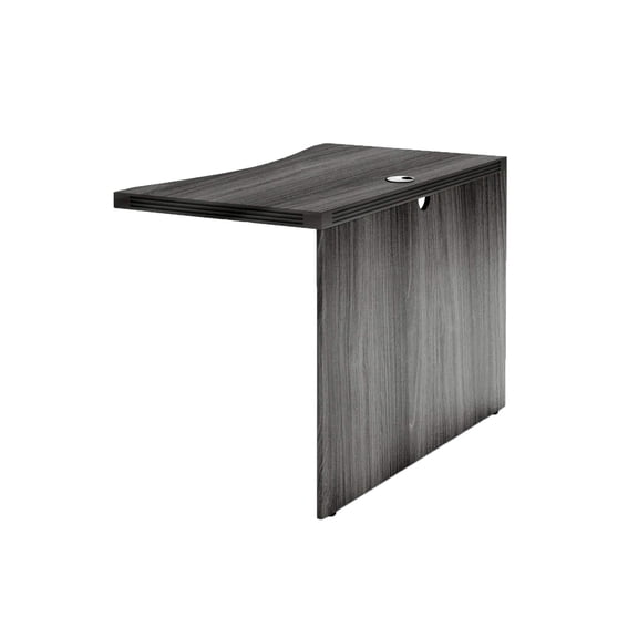 Pemberly Row Contemporary 42" Contour Bridge in Gray Steel Finish