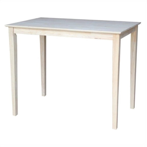 Pemberly Row Contemporary 42" Solid Dining Table with Shaker Legs