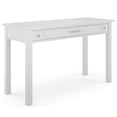 thumbnail image 1 of Pemberly Row Contemporary 47" Solid Wood Writing Desk in White, 1 of 7