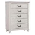 thumbnail image 1 of Pemberly Row Contemporary 5-drawer Farmhouse Wood Chest in Gray Finish, 1 of 12