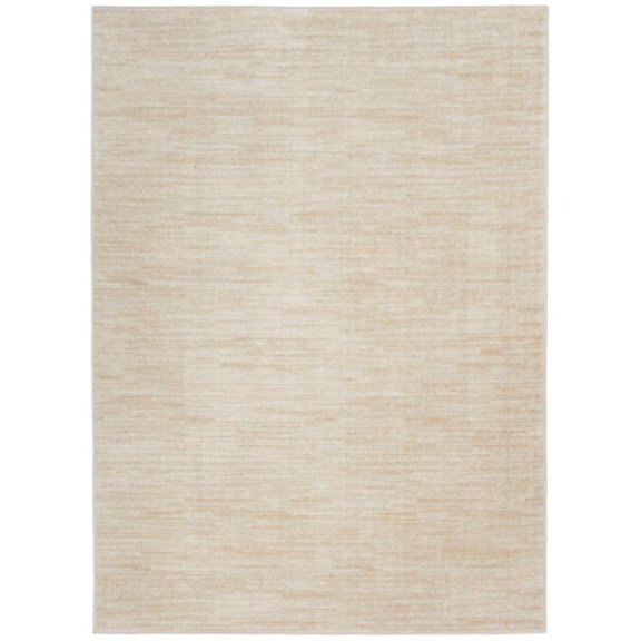 Pemberly Row Contemporary 5' x 7' Ivory Beige Outdoor Indoor/Outdoor Rug