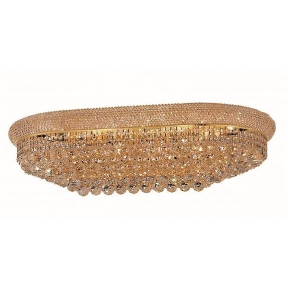 Pemberly Row Contemporary 50" 18 Light Royal Crystal Flush Mount