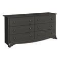 thumbnail image 1 of Pemberly Row Contemporary 6 Drawer Double Dresser in Washed Black, 1 of 7