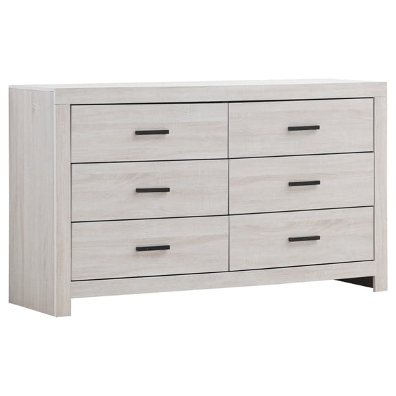 Pemberly Row Contemporary 6-drawer Farmhouse Wood Dresser Coastal White