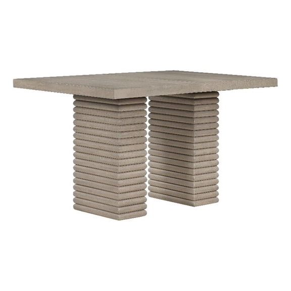 Pemberly Row Contemporary 60-78" Counter Table with 18" Leaf in Gray