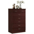 thumbnail image 1 of Pemberly Row Contemporary 7 Spacious Drawer Wood Chest in Mahogany, 1 of 5