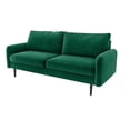 thumbnail image 1 of Pemberly Row Contemporary 70" Round Arm Velvet Sofa in Green, 1 of 5