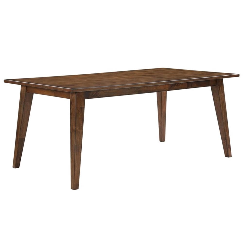 Pemberly Row Contemporary 72" Solid Wood Dining Table in Brown ...