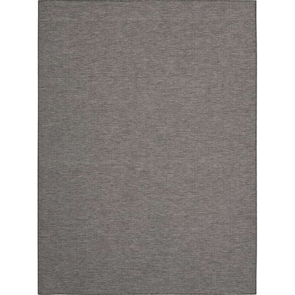 Pemberly Row Contemporary 8' x 10' Fabric Charcoal Modern Rug