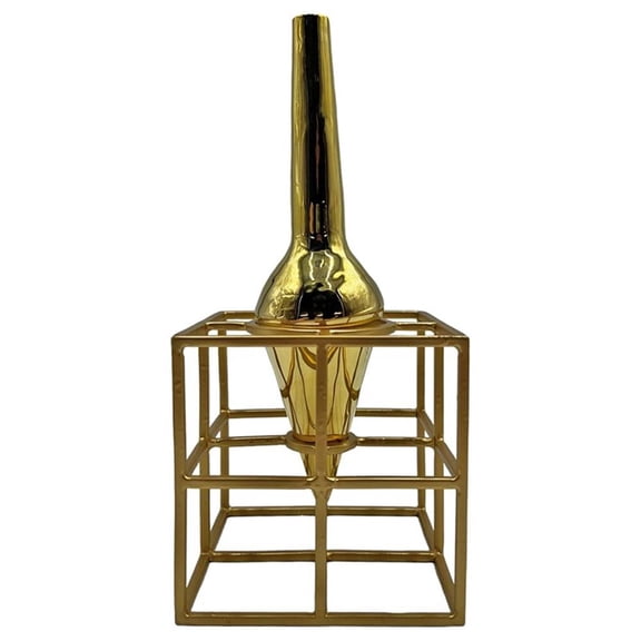 Pemberly Row Contemporary 9-inch Tall Amphora Cage Vase for Flowers