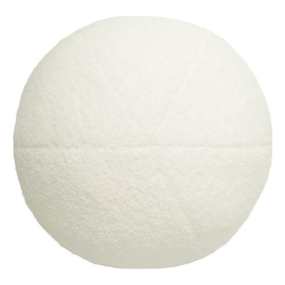 Pemberly Row Contemporary Accent Cream Vegan Shearling 9" Pillow