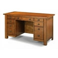thumbnail image 1 of Pemberly Row Contemporary Aged Maple Executive Pedestal Desk, 1 of 10