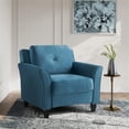 thumbnail image 1 of Pemberly Row Contemporary Arm Chair in Blue Fabric Upholstery, 1 of 7