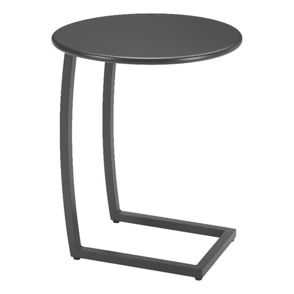 Pemberly Row Contemporary Assembled Aluminum End Table Black