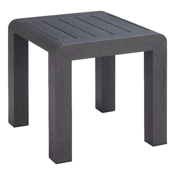 Pemberly Row Contemporary Assembled Aluminum Side Table Black
