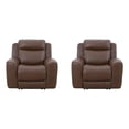 thumbnail image 1 of Pemberly Row Contemporary Autumn Umber Power Recliner Two Pack, 1 of 4