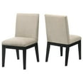 thumbnail image 1 of Pemberly Row Contemporary Beige Linen Wood Side Chair (Set of 2), 1 of 4