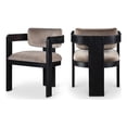 thumbnail image 1 of Pemberly Row Contemporary Beige Velvet Dining Chair (Set of 2), 1 of 10