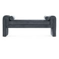 thumbnail image 1 of Pemberly Row Contemporary Bench with Solid Wood Frame in Black, 1 of 10