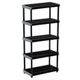 thumbnail image 1 of Pemberly Row Contemporary Black Heavy Duty 5-Shelf Storage Rack, 1 of 4
