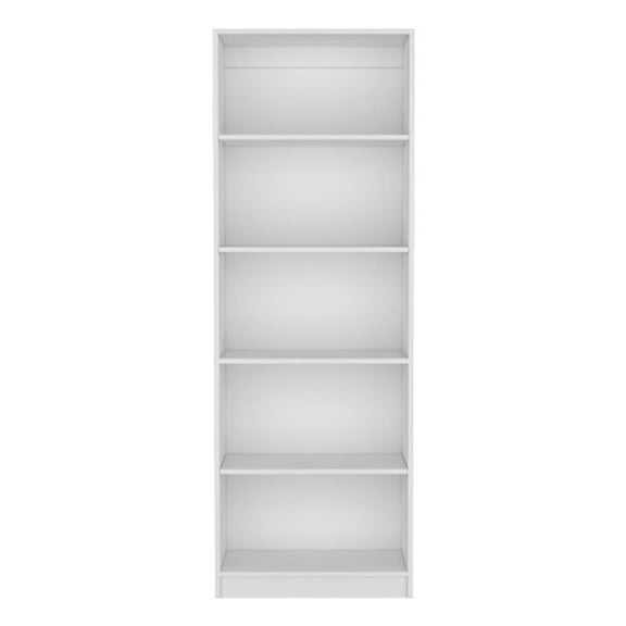 Pemberly Row Contemporary Bookcase 4-Shelves Engineered Wood White