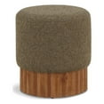 thumbnail image 1 of Pemberly Row Contemporary Boucle Fabric Ottoman/Stool in Olive/Brown, 1 of 6