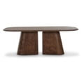 thumbnail image 1 of Pemberly Row Contemporary Brown Burl Oval 87 inch Dining Table, 1 of 5