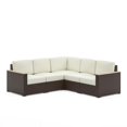 thumbnail image 1 of Pemberly Row Contemporary Brown Rattan 5-Seat Sectional, 1 of 7