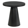thumbnail image 1 of Pemberly Row Contemporary Canal End Table with Pedestal Base in Black, 1 of 2