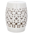 thumbnail image 1 of Pemberly Row Contemporary Ceramic Garden Stool in Cream Finish, 1 of 4