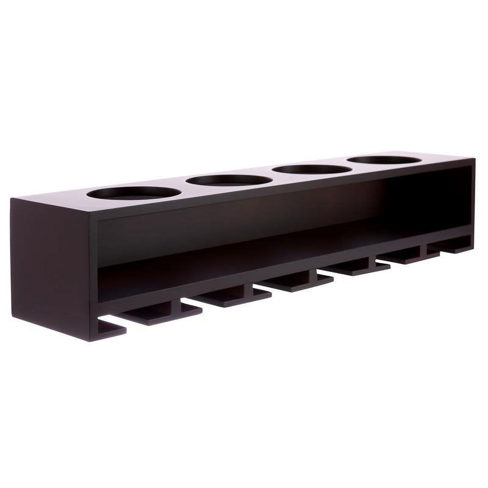 Pemberly Row Contemporary Claret Wine Wall Shelf Espresso Engineered