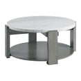 thumbnail image 1 of Pemberly Row Contemporary Coffee Table in Gray with White Natural Marble Top, 1 of 8
