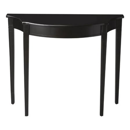 Pemberly Row Contemporary Console Table In Black Licorice Finish