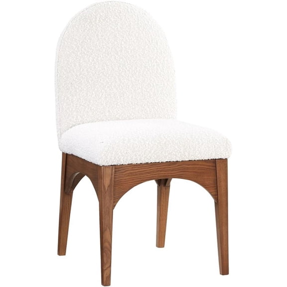 Pemberly Row Contemporary Cream Boucle Fabric Dining Side Chair