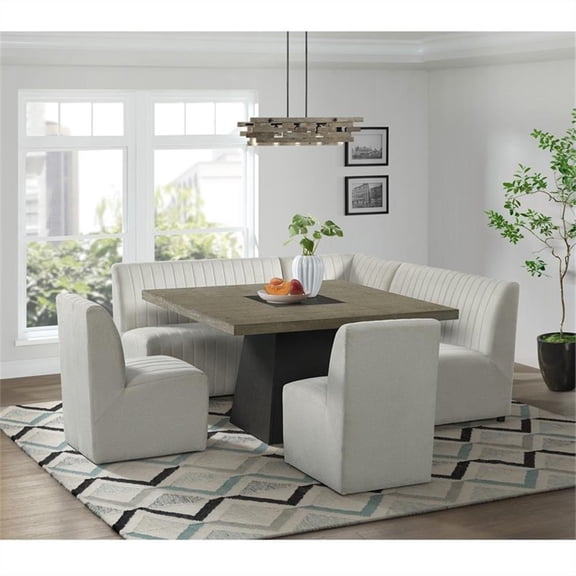 Pemberley Row Linen Beige Chair Rectangular Fully Upholstered 28"W x 28"D x 34"H