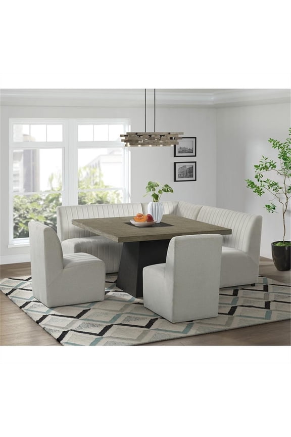 Pemberley Row Linen Beige Chair Rectangular Fully Upholstered 28"W x 28"D x 34"H